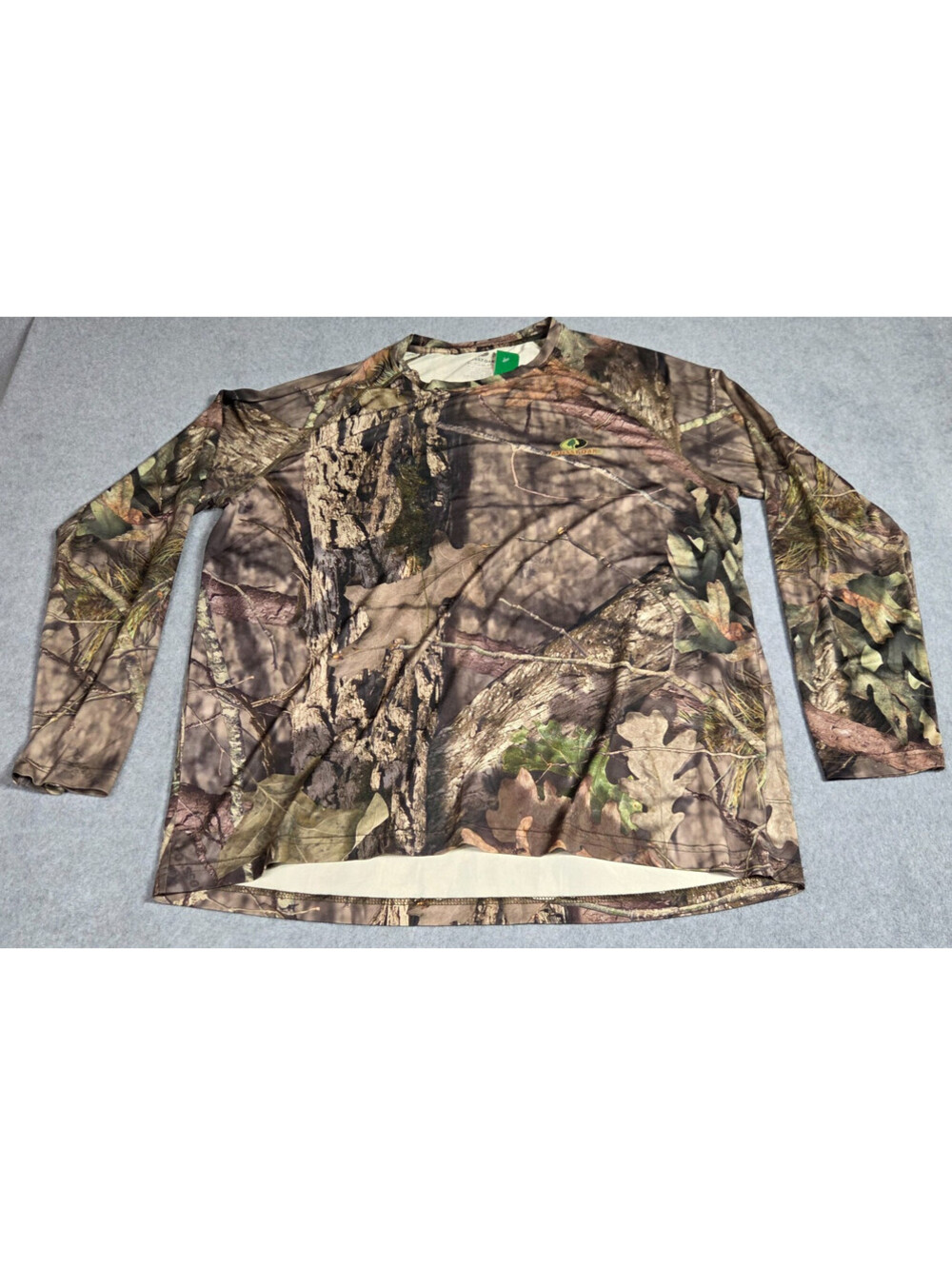 MOSSY OAK Camo Performance Shirt Mens XL Brown Hunting Long Sleeve 23x27